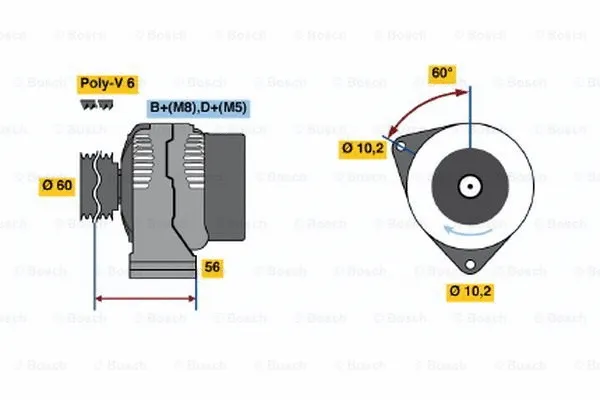 Alternator (0 986 041 471)