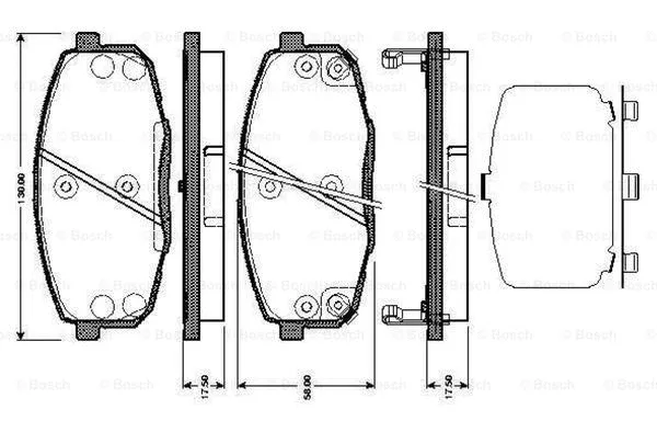 Brake Pad Set, disc brake (0 986 TB3 041)