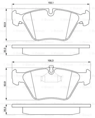 Brake Pad Set, disc brake (0 986 424 400)