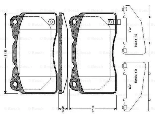 Brake Pad Set, disc brake (0 986 TB2 773)