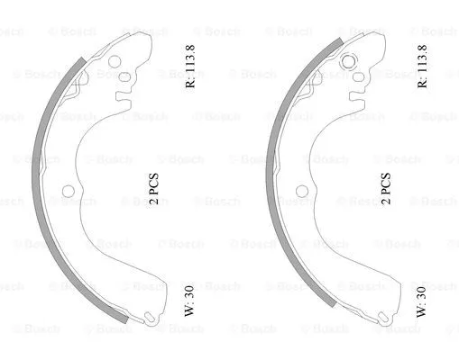 Brake Shoe Set (0 986 AB0 007)