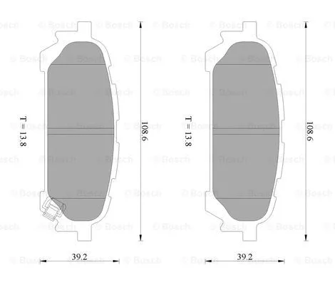 Brake Pad Set, disc brake (0 986 AB2 261)