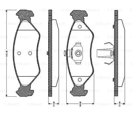 Brake Pad Set, disc brake (0 986 TB2 160)