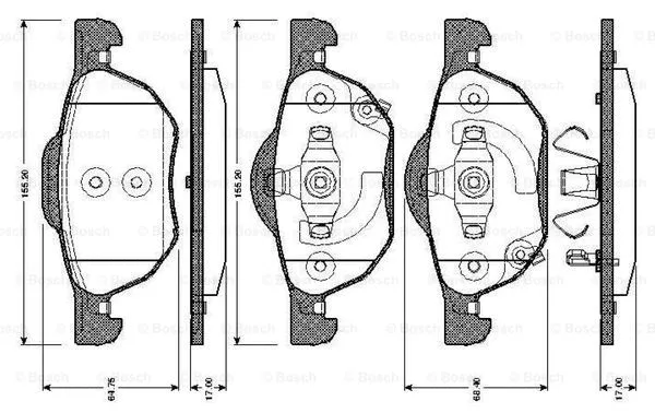 Brake Pad Set, disc brake (0 986 TB2 873)