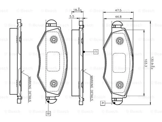 Brake Pad Set, disc brake (0 986 TB2 316)