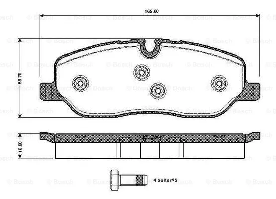 Brake Pad Set, disc brake (0 986 TB3 022)