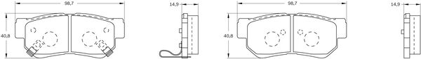 Brake Pad Set, disc brake (0 986 BB0 780)