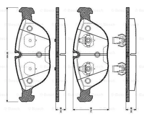 Brake Pad Set, disc brake (0 986 TB2 744)