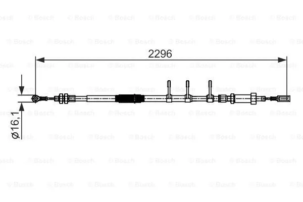 Cable Pull, parking brake (1 987 482 595)