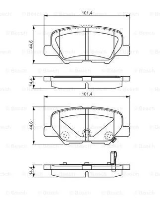 Brake Pad Set, disc brake (0 986 TB3 224)