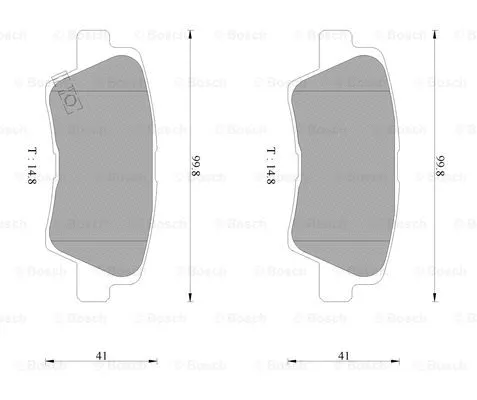 Brake Pad Set, disc brake (0 986 AB3 100)