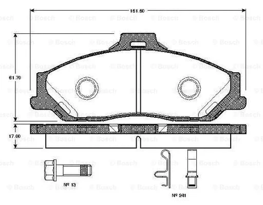 Brake Pad Set, disc brake (0 986 TB2 361)