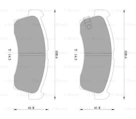 Brake Pad Set, disc brake (0 986 AB2 509)