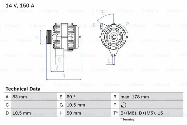 Alternator (0 986 041 550)