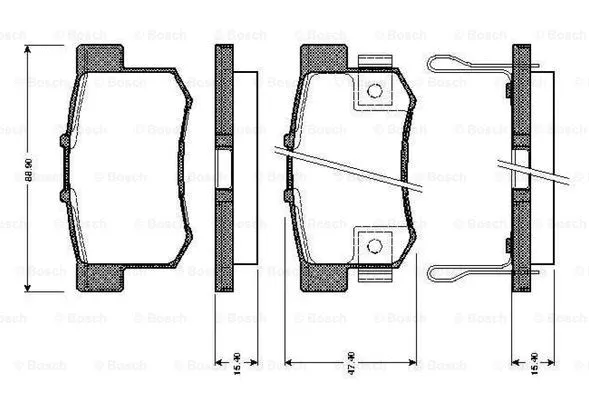 Brake Pad Set, disc brake (0 986 TB2 637)