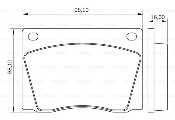 Brake Pad Set, disc brake (0 986 BB0 487)