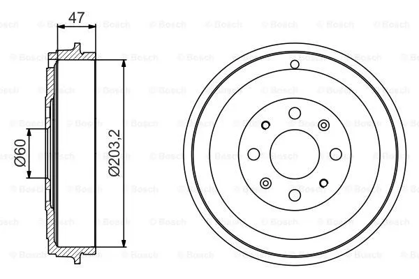 Brake Drum (0 986 477 207)