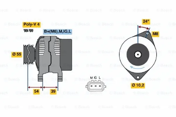 Alternator (0 986 045 851)
