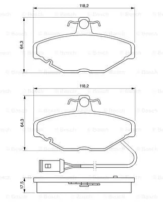 Brake Pad Set, disc brake (0 986 424 151)