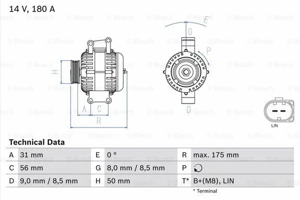 Alternator (0 986 048 450)