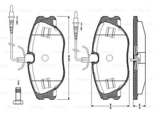 Brake Pad Set, disc brake (0 986 TB2 166)