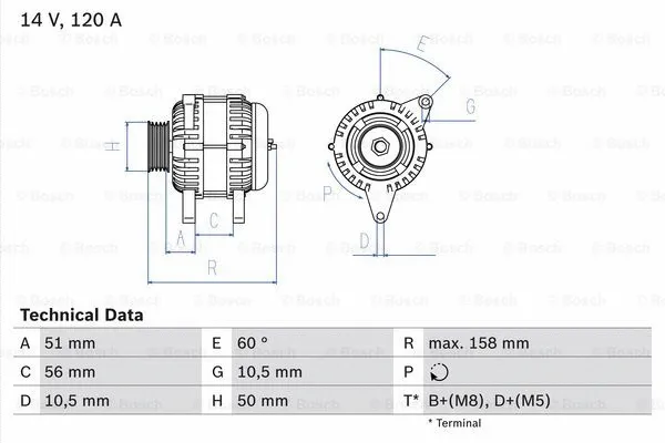 Alternator (0 986 044 030)