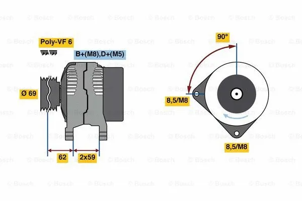 Alternator (0 986 080 080)