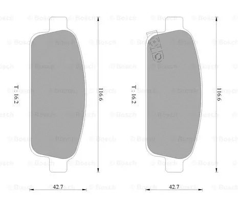 Brake Pad Set, disc brake (0 986 AB3 103)