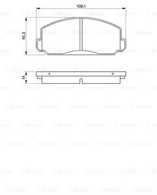 Brake Pad Set, disc brake (0 986 424 055)