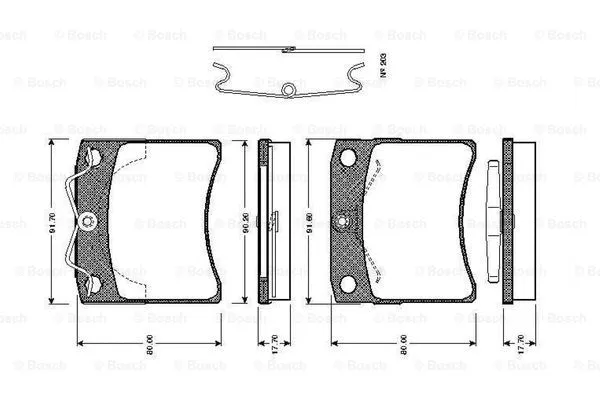 Brake Pad Set, disc brake (0 986 TB2 670)
