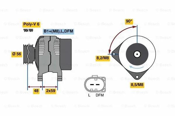 Alternator (0 986 081 320)