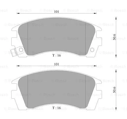Brake Pad Set, disc brake (0 986 AB9 051)