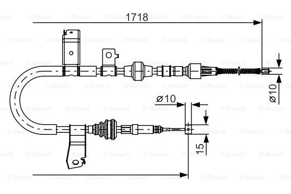 Cable Pull, parking brake (1 987 482 086)