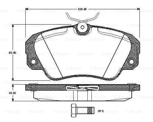 Brake Pad Set, disc brake (0 986 TB2 666)