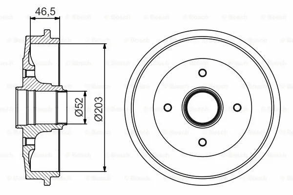 Brake Drum (0 986 477 253)