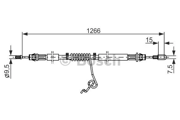 Cable Pull, parking brake (1 987 482 281)