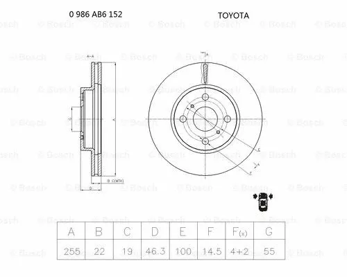 Brake Disc (0 986 AB6 152)