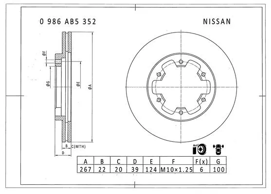 Brake Disc (0 986 AB5 352)