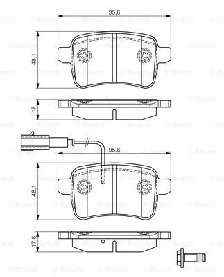 Brake Pad Set, disc brake (0 986 TB3 180)