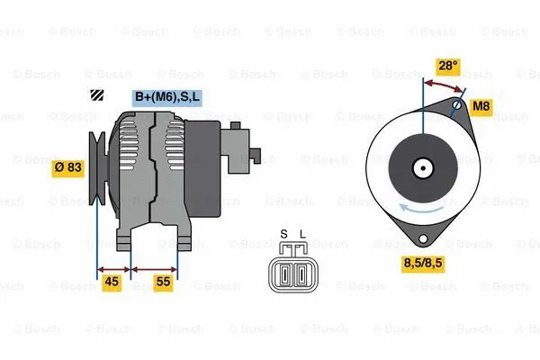 Alternator (0 986 080 880)