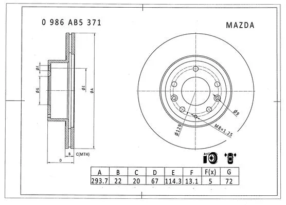 Brake Disc (0 986 AB5 371)