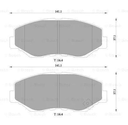 Brake Pad Set, disc brake (0 986 505 401)