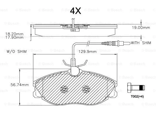 Brake Pad Set, disc brake (F 03A 150 026)
