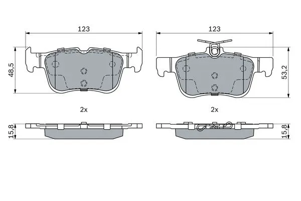 Brake Pad Set, disc brake (0 986 494 888)