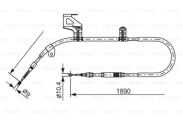 Cable Pull, parking brake (1 987 477 803)