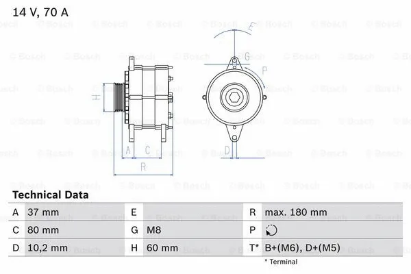 Alternator (0 986 038 401)