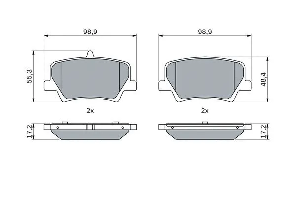 Brake Pad Set, disc brake (0 986 424 996)