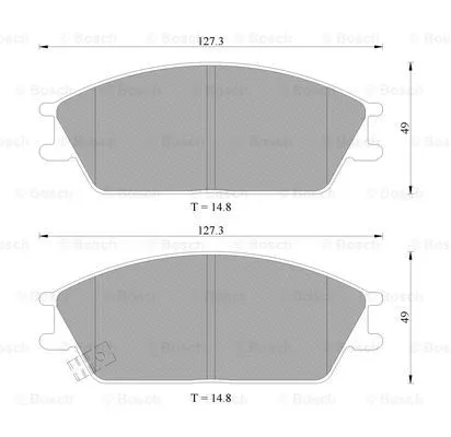Brake Pad Set, disc brake (0 986 505 985)