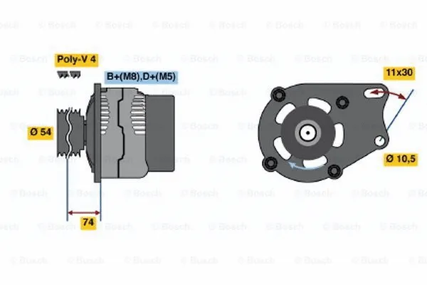 Alternator (0 986 048 630)