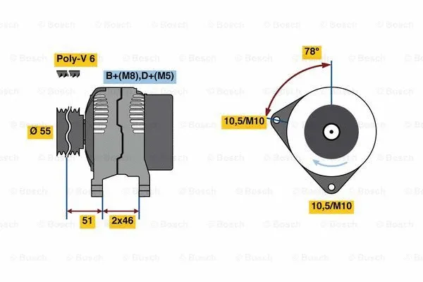 Alternator (0 986 080 530)